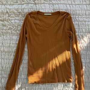 Active Basic Women's Long Sleeve V-Neck Top